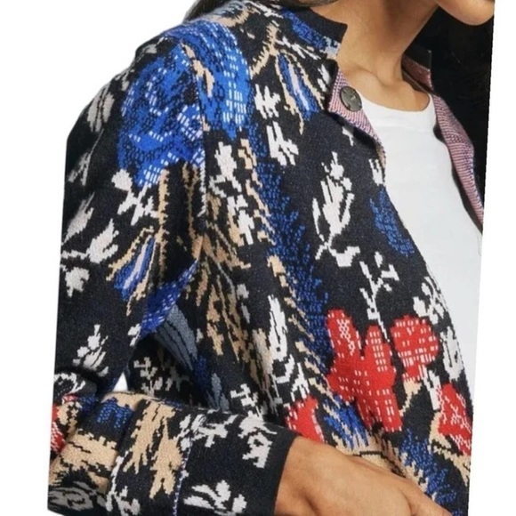 ANTHROPOLOGIE PILCRO DEBRA SWEATER JACKET. SIZE LARGE - Picture 2 of 14